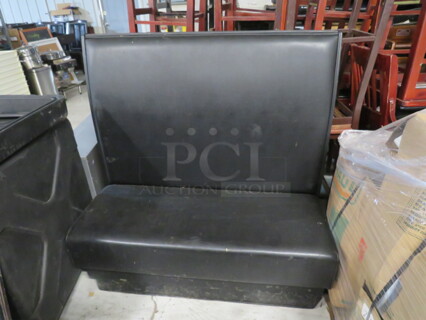 One Black Cushioned Single Sided Booth. 48X24X48