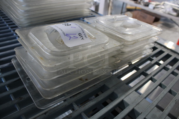 ALL ONE MONEY! Lot of 12 Clear Poly 1/6 Size Drop In Bin Lids! - Image 2 of 3