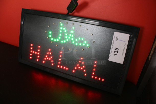 Halal Light Up Sign. 19x1x9.5. Tested and Working! - Image 4 of 6