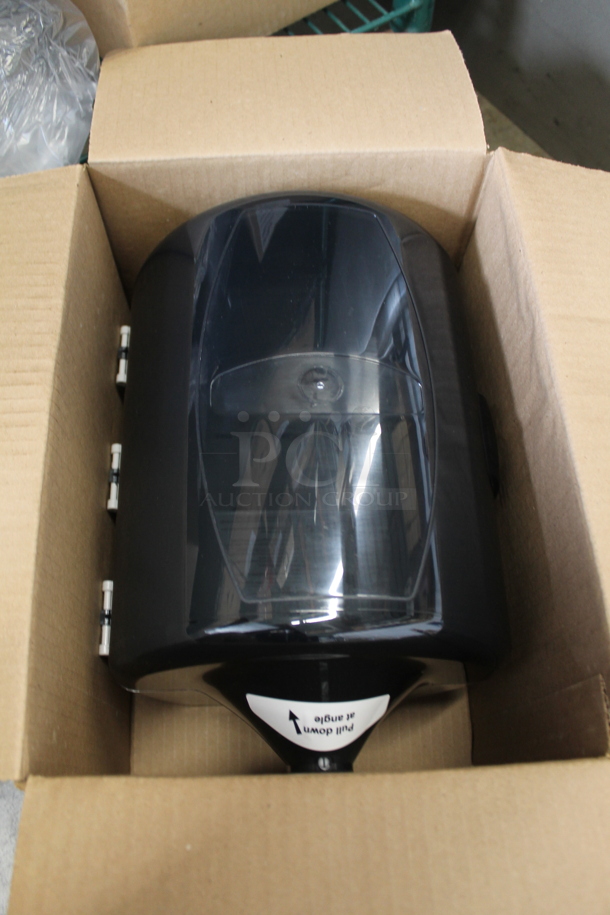 4 BRAND NEW IN BOX! CP109-00 Smoke Gray Poly Wall Mount Paper Towel Dispensers. 4 Times Your Bid! - Image 4 of 5