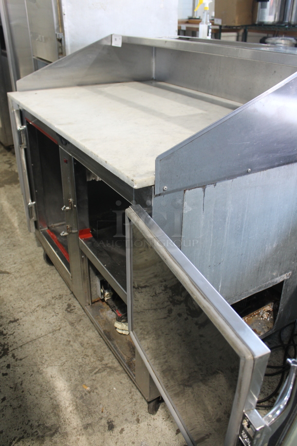 Stainless Steel Commercial Dough Retarder w/ Stone Countertop on Commercial Casters. Tested and Working! - Image 2 of 5