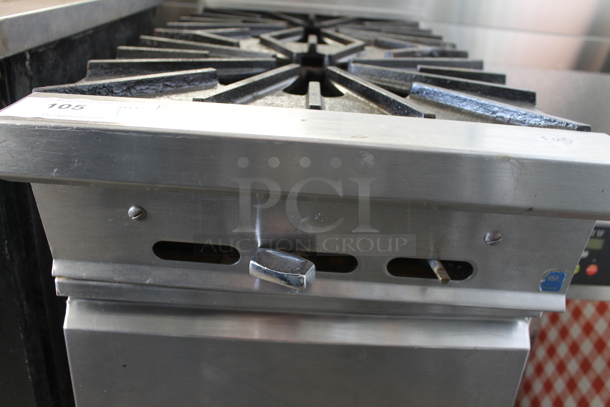Montague 18-5A Stainless Steel Commercial Natural Gas Powered 2 Burner Range.  - Image 4 of 5