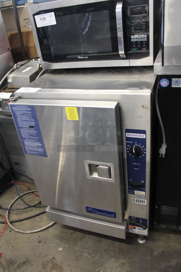 Cleveland 22CGT6 SteamChef Stainless Steel Commercial Countertop Natural Gas Powered Single Deck Steam Cabinet.  - Image 2 of 6