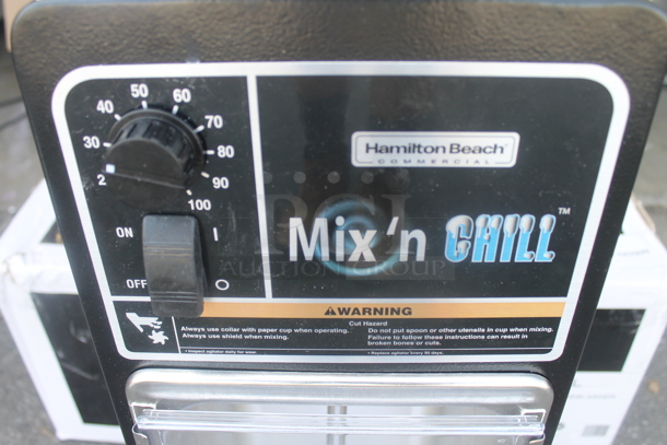 LIKE NEW! Hamilton Beach 94950 Stainless Steel Commercial Countertop Mix 'N Chill Heavy-Duty Frozen Dessert Mixer. 120 Volts, 1 Phase. Unit Has Only Been Used a Few Times! Tested and Working!  - Image 4 of 8