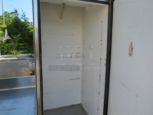 One WORKING True 1 Door Refrigerator On Casters. Model# T-23. 115 Volt. 27X29.5X83 - Image 3 of 3