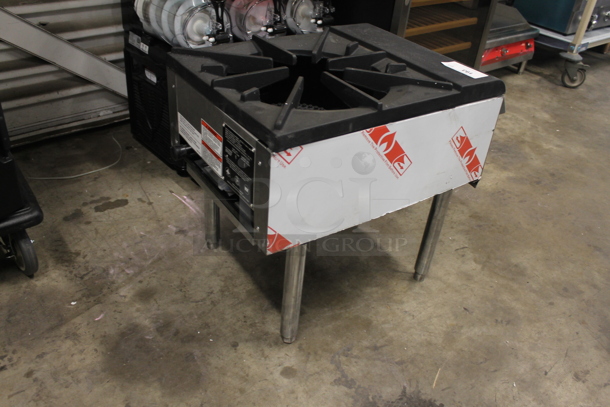 BRAND NEW SCRATCH AND DENT! Wolf WSPR1N-1 Commercial Stainless Steel Natural Gas Stock Pot Range With One Burner On Galvanized Legs. 110,000 BTU.  - Image 8 of 8