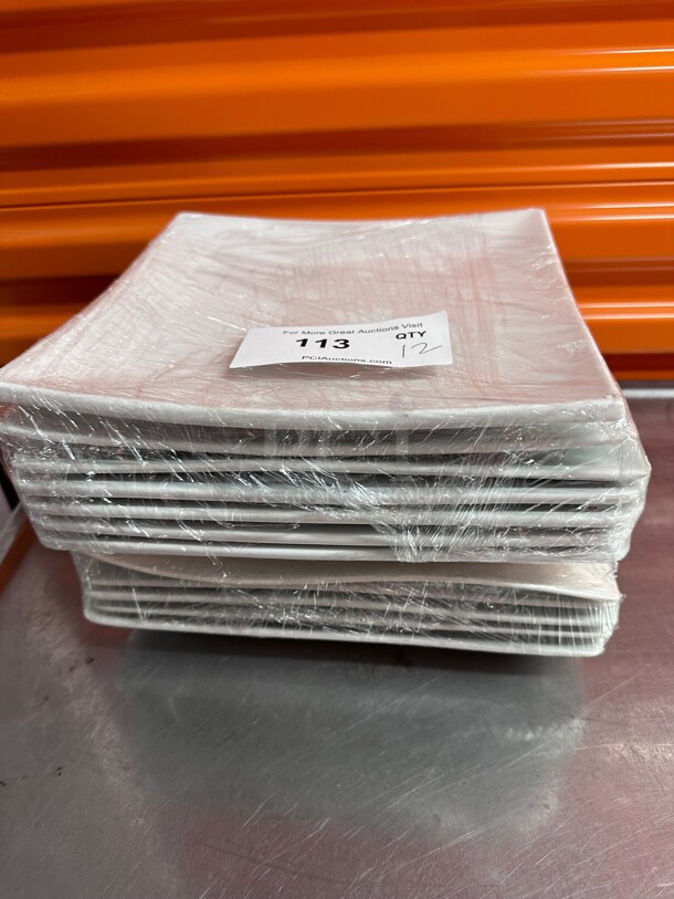 Clean! DENMARK TOOLS FOR COOKS Vitrified Porcelain Square Dinner Plates 10 inch High End Plates NSF 
Safe For Microwave Oven Dishwasher  - Image 2 of 5