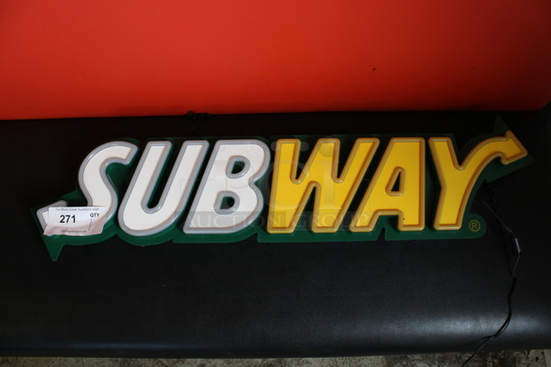 Subway Light Up Sign. 36x2.5x9. Tested and Working! - Image 6 of 6
