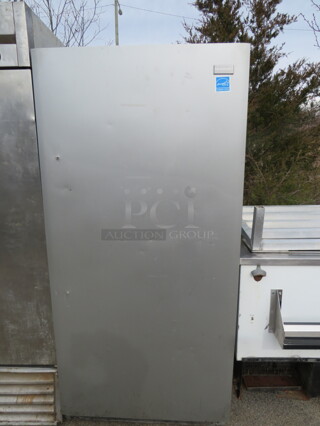 One Frigidaire 1  Door Freezer With 3 Racks. No Handle. Model# LFFH20F3QMO. 115 Volt. 34X30X73