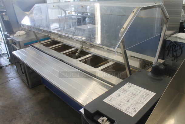 Vollrath P-44 Stainless Steel Commercial Electric Powered Buffet Station w/ Sneeze Guard on Commercial Casters. 208 Volts, 1 Phase.  - Image 2 of 7