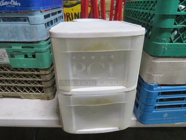One Sterlite Poly 2 Drawer. 12.5X16X17 - Image 1 of 1