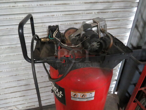 One Campbell Hausfeld 32 Gallon Air Compressor. 120 Volt. Model# WL660800RB. - Image 3 of 3