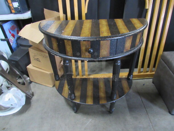 One Wooden Side Table With 1 Drawer. 31X13.5X31