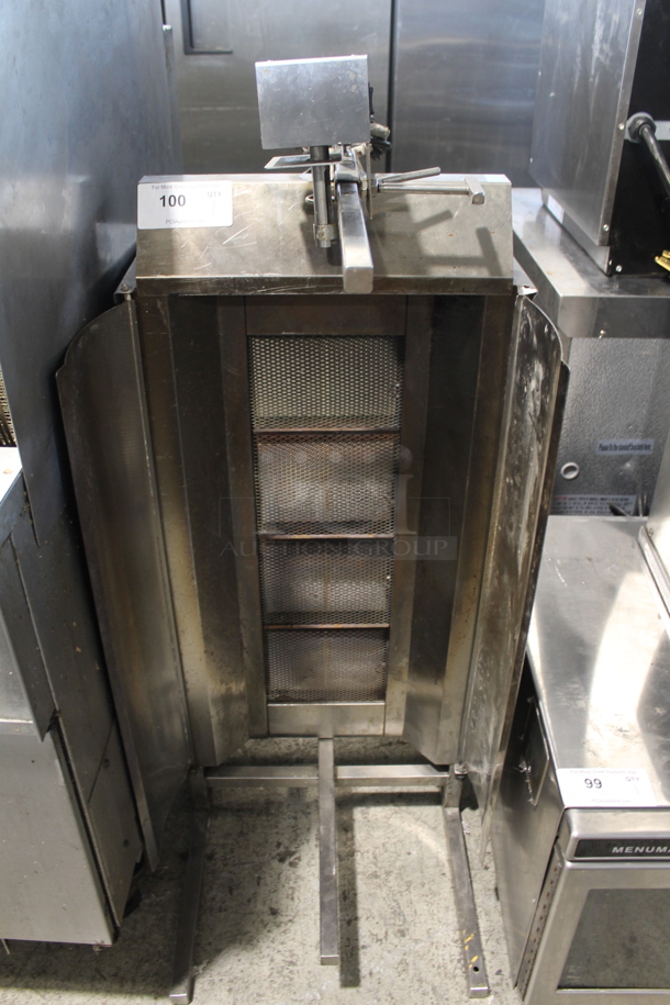 2018 Axis AX-VB4 Stainless Steel Commercial Countertop Natural Gas Powered Vertical Broiler Gyro Machine. - Image 2 of 7