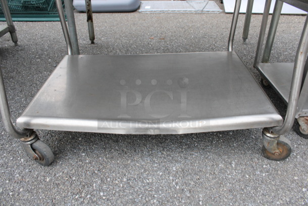 Stainless Steel 2 Tier Cart on Commercial Casters. 33x27x35 - Image 3 of 3