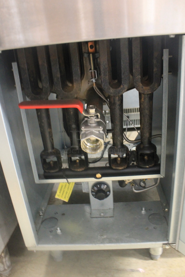 2021 Standard Range SR-F4-LP Stainless Steel Commercial Floor Style Propane Gas Powered Deep Fat Fryer w/ 2 Metal Fry Baskets. 120,000 BTU. - Image 5 of 6