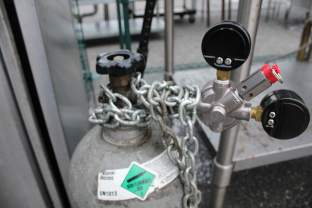 Metal Carbon Dioxide Tank. 12x7x29 - Image 2 of 3