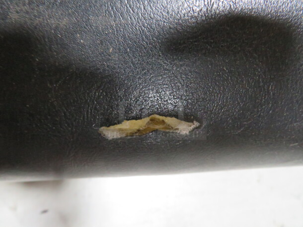 One Black Pleather Couch. Small Rip See Pic. 60X31X35 - Image 3 of 3