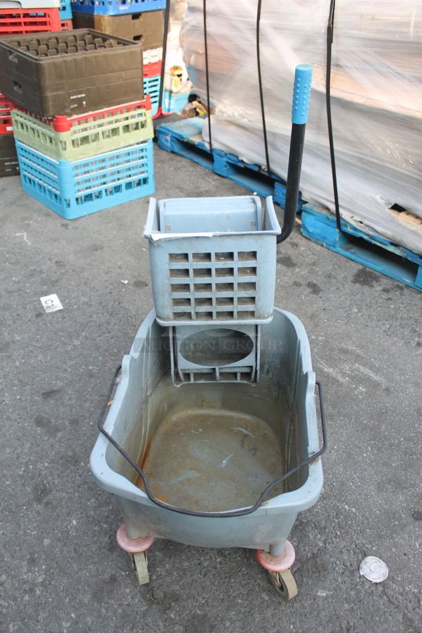 Lavex Blue Mop Bucket On Commercial Casters.