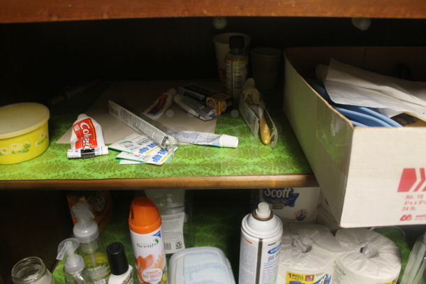 Wooden 2 Door Cabinet w/ Contents. - Image 4 of 6