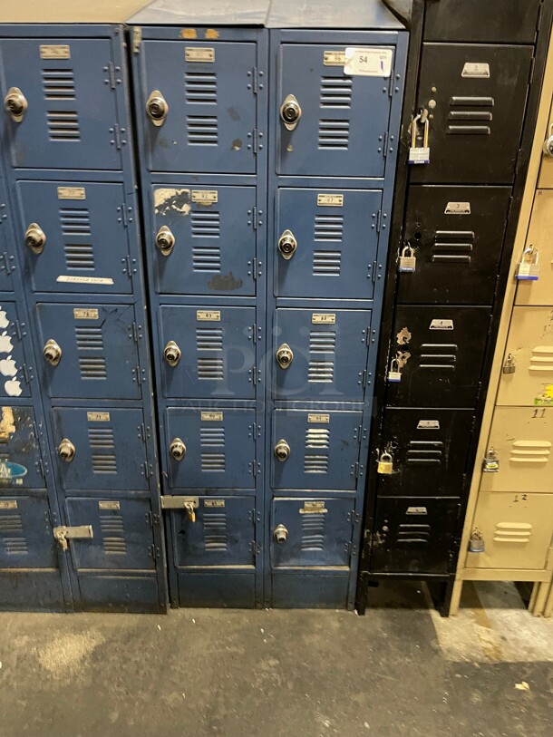 Commercial Employee Lockers Three-Wide Double-Tier School Lockers w/ Slope Top & Locks  - Image 1 of 6