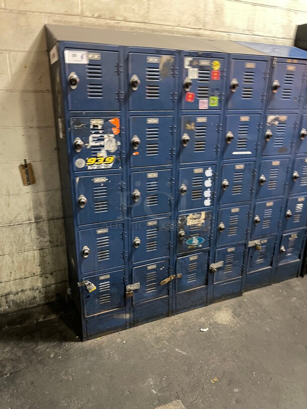 Commercial Employee Lockers Three-Wide Double-Tier School Lockers w/ Slope Top & Locks - Image 2 of 6