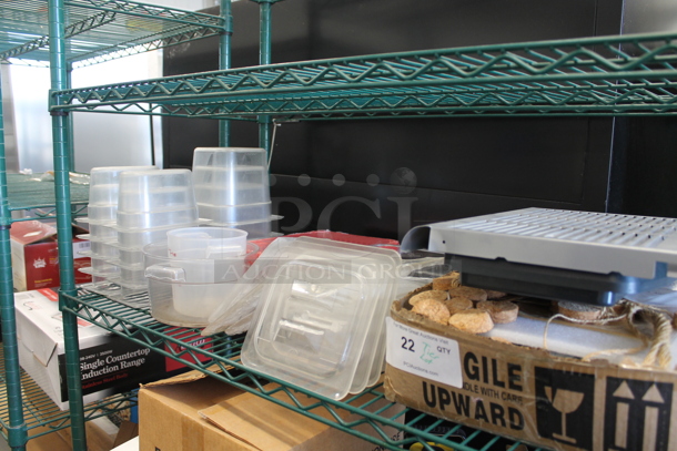 ALL ONE MONEY! Tier Lot of Various Items Including Poly Drop In Bins and Lids! - Image 1 of 5