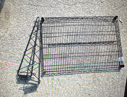 One Wall Mount Black Metro Shelf With 2 Brackets. 36X24