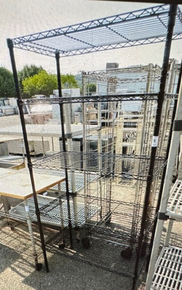 One Black Metro Shelf With 5 Shelves. 36X18X72.5 - Image 1 of 1