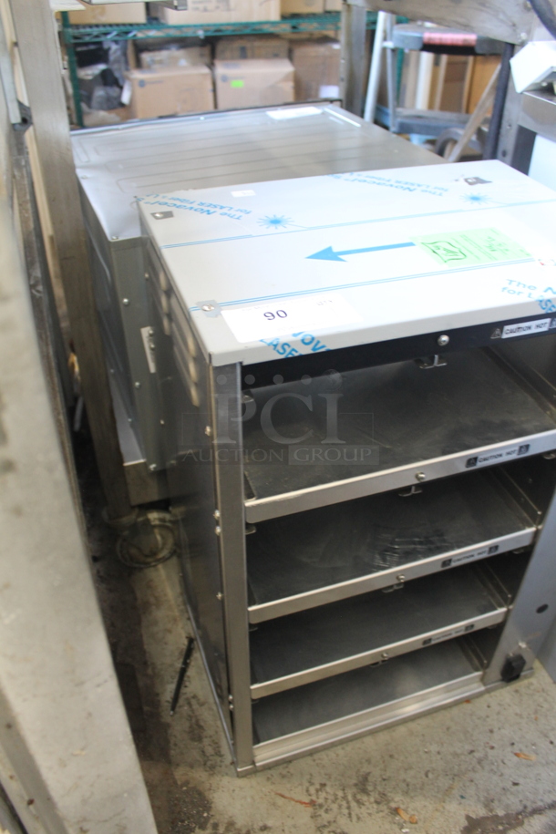 BRAND NEW! 2022 Duke RFHU-42-120H2 Stainless Steel Commercial Countertop 4 Tier Warming Holding Display Case. 120 Volts, 1 Phase. Tested and Working! - Image 2 of 8