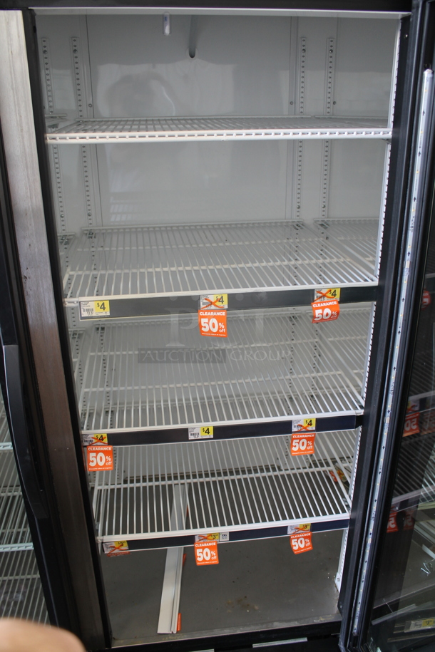 2016 True GDM-72-HC-TSL01 Metal Commercial 3 Door Reach In Cooler Merchandiser w/ Poly Coated Racks. 115 Volts, 1 Phase. Tested and Working! - Image 4 of 6