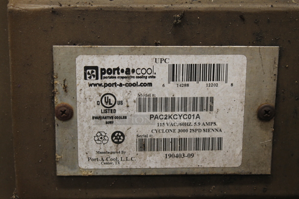 Portacool PAC2KCYC01A Cyclone 3000 Metal Commercial Floor Style Evaporative Cooler. 115 Volts, 1 Phase. - Image 5 of 9