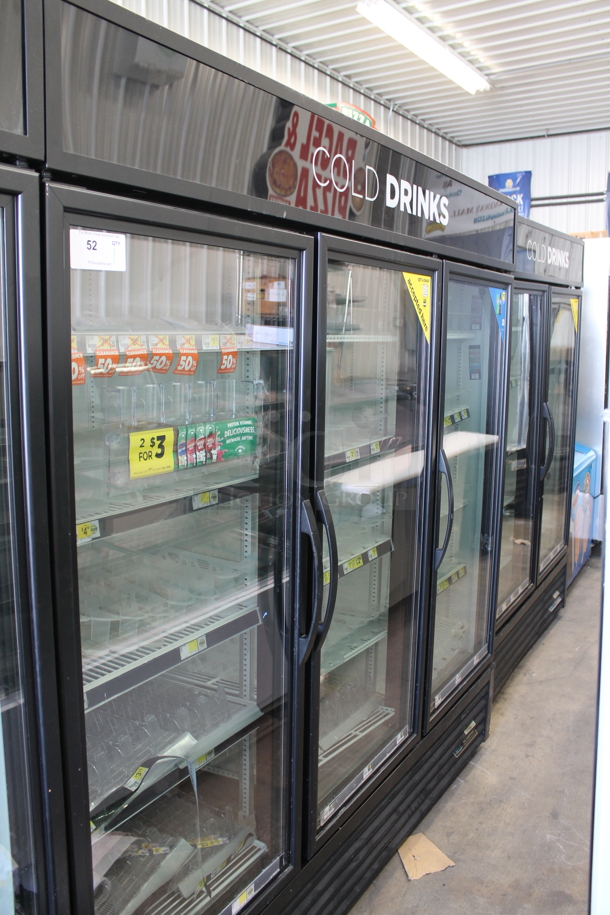 2016 True GDM-72-HC-TSL01 Metal Commercial 3 Door Reach In Cooler Merchandiser w/ Poly Coated Racks. 115 Volts, 1 Phase. Tested and Powers On But Does Not Get Cold - Image 1 of 6