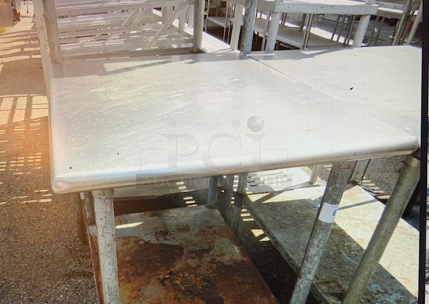 One Stainless Steel Table With Under Shelf. 36X30X34 - Image 1 of 1