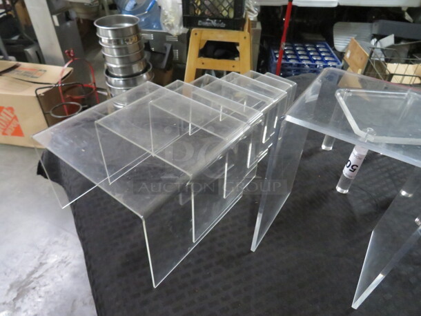 One Lot Of Assorted Size Clear Poly Stands. - Image 3 of 3