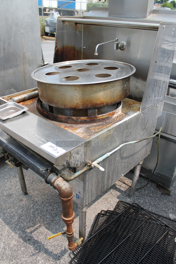 Bowery 101 Stainless Steel Commercial Floor Style Natural Gas Powered Wok Range. - Image 4 of 8