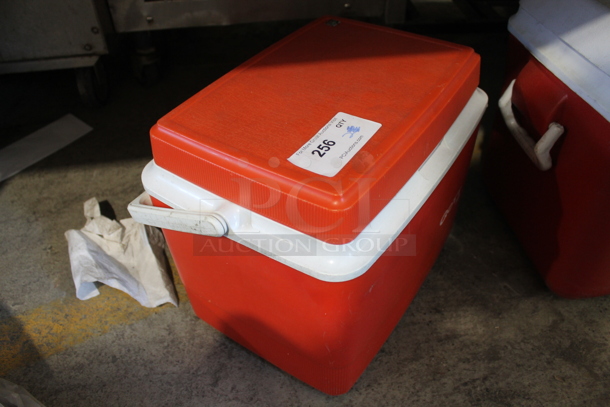 2 Various White and Red Poly Coolers. 17x12x13.5, 24x14x16. 2 Times Your Bid! - Image 3 of 7