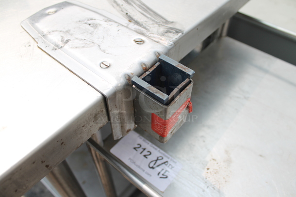 Stainless Steel Commercial Table w/ Commercial Can Opener Mount and Under Shelf on Commercial Casters. - Image 2 of 4