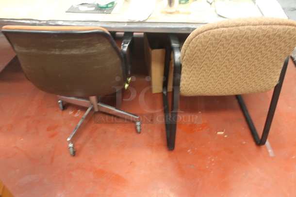 ALL ONE MONEY! Lot of Various Items Including Table w/ Contents, 2 Chairs and Gray Room Dividers. BUYER MUST REMOVE. - Image 4 of 4