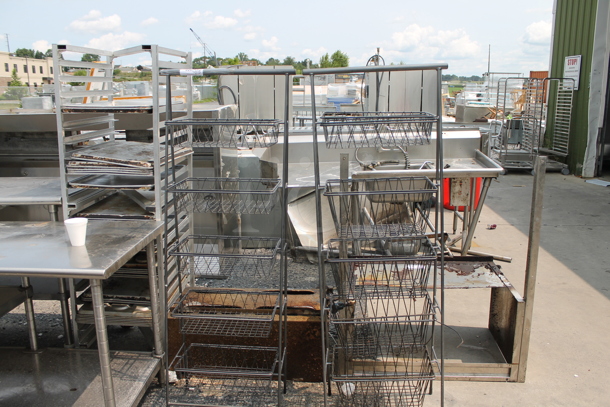 2 Metal Floor Style 5 Tier Basket Racks. 2 Times Your Bid! - Image 1 of 4