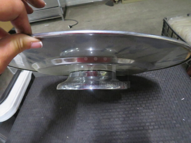 One 19 Inch Silver Footed Serving Tray.  - Image 2 of 2
