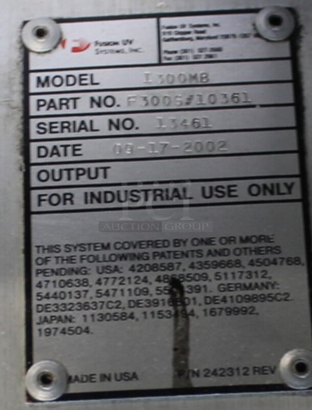 Fusion UV I300MB Metal Irradiator.  - Image 3 of 5