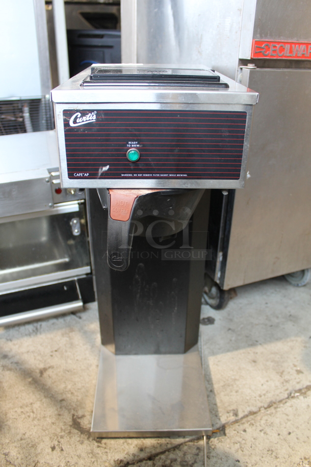 Curtis CAFE0AP10A000 Stainless Steel Commercial Countertop Coffee Machine w/ Poly Brew Basket. 120 Volts, 1 Phase.