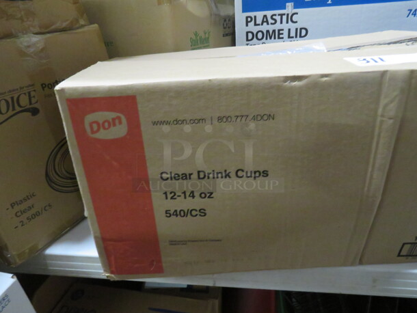 One Box Of Don Clear 12-14oz Cups.