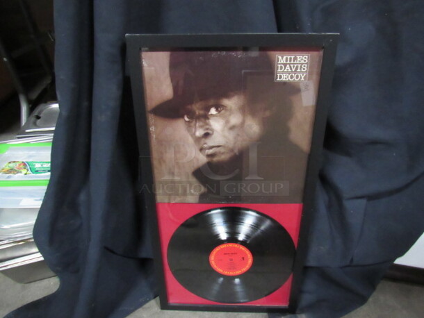 One 14X27 Framed Miles Davis Vinyl Album DECOY. 