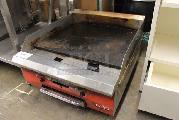 2021 Avantco 177CAG24MG Stainless Steel Commercial Countertop Natural Gas Powered Flat Top Griddle.  - Image 2 of 4