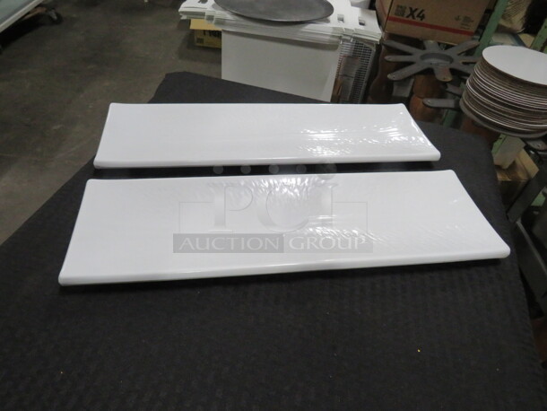 Tablecraft Melamine Rectangular Frostone Dish. M206. 20X6.5. $30.54 Each. 2XBID - Image 1 of 1