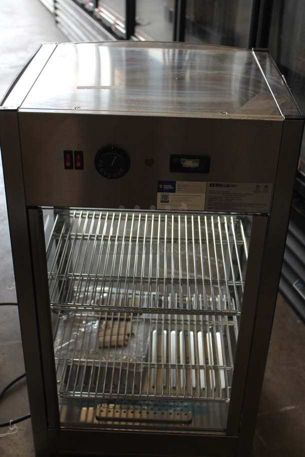 BRAND NEW SCRATCH AND DENT! ServIt 423PDW12D1S Stainless Steel Commercial Countertop Full-Service Countertop Display Warmer with 4 Shelves. Tested and Working! - Image 4 of 8