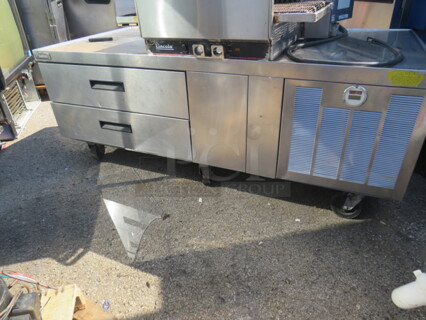 One Delfield 2 Drawer Chef Base On Casters. 65X31X26