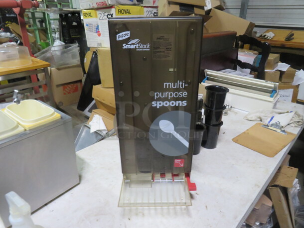 One Dixie Smart Stock Spoon Dispenser. Model# SSSDSPO6 - Image 1 of 1
